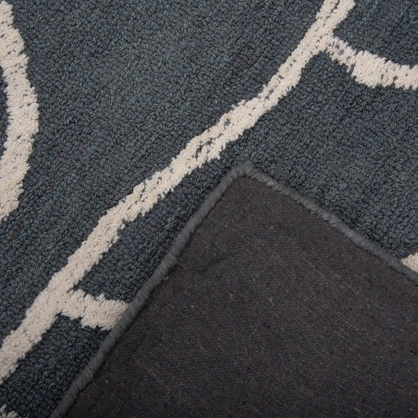 8' X 10' Blue And Ivory Wool Abstract Hand Tufted Area Rug Homeroots Home Decor