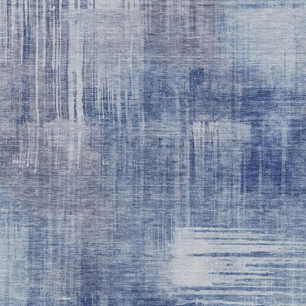 8' X 10' Blue And Lilac Abstract Washable Indoor Outdoor Area Rug Homeroots Outdoor