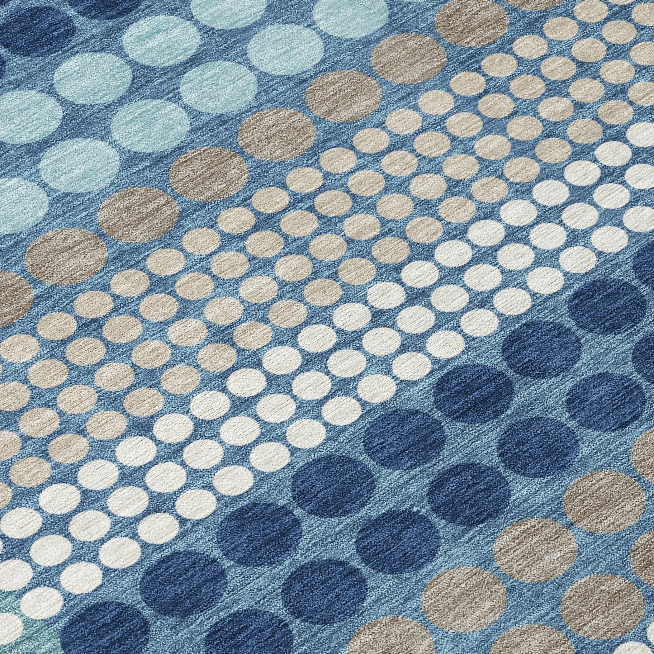 8' X 10' Blue And Navy Blue Geometric Washable Indoor Outdoor Area Rug Homeroots Outdoor