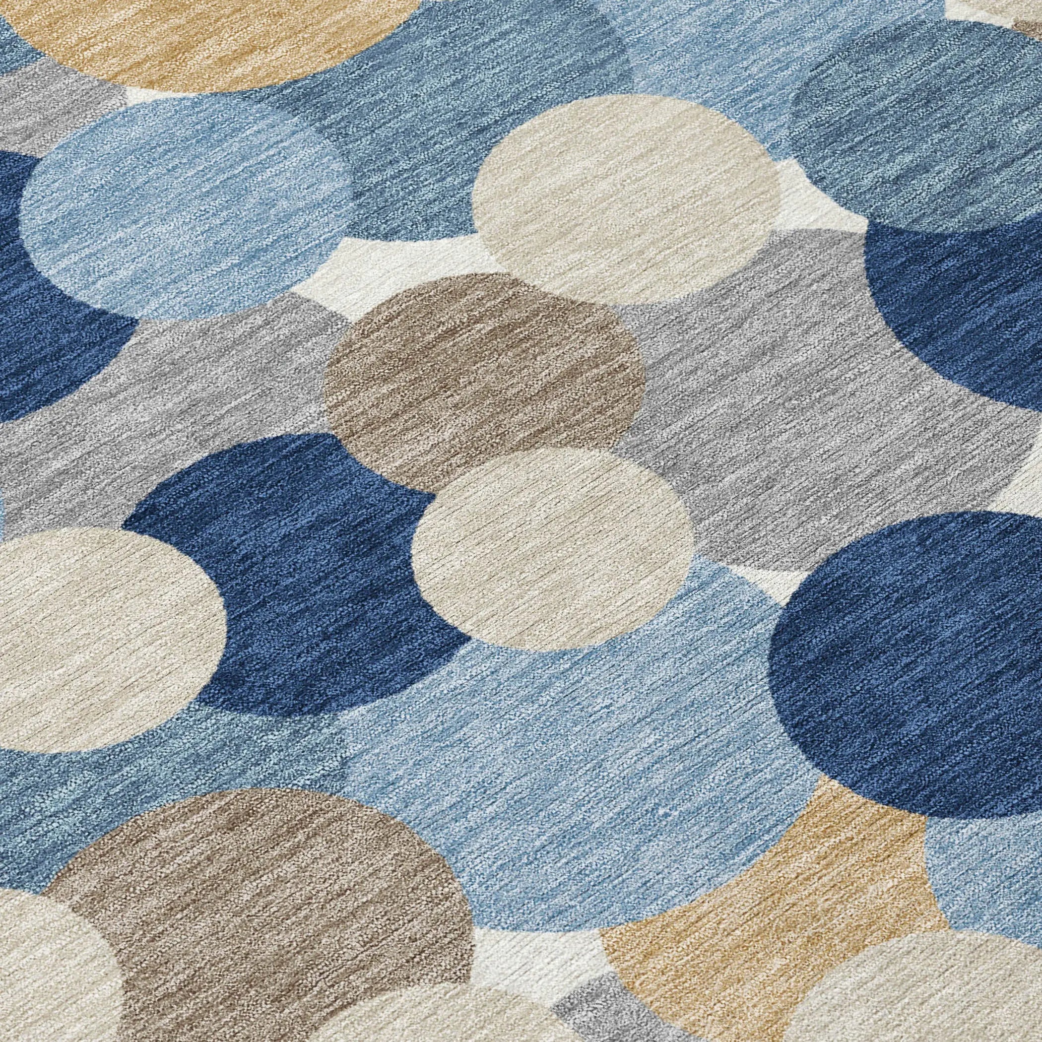 8' X 10' Blue And Navy Blue Geometric Washable Indoor Outdoor Area Rug Homeroots Outdoor