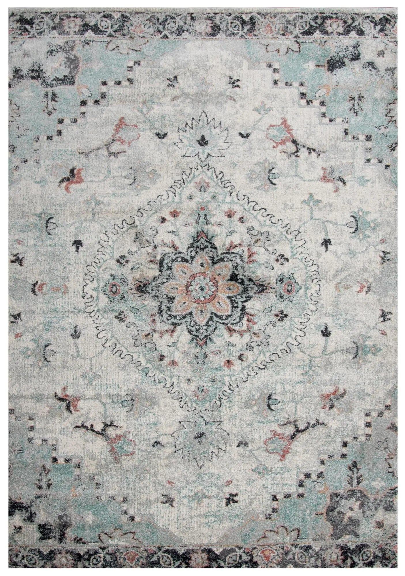 8' X 10' Blue Charcoal And Ivory Abstract Area Rug Homeroots Home Decor