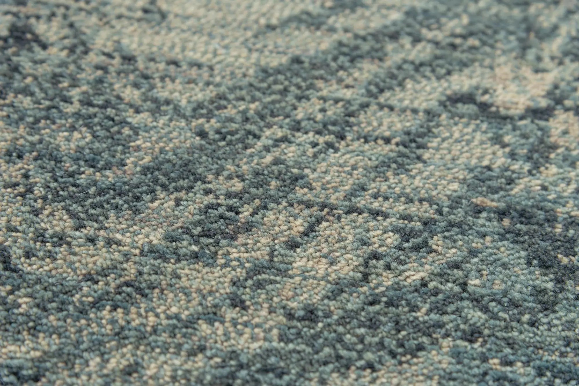 8' X 10' Blue Gray And Ivory Wool Abstract Hand Carved Handmade Area Rug Homeroots Home Decor