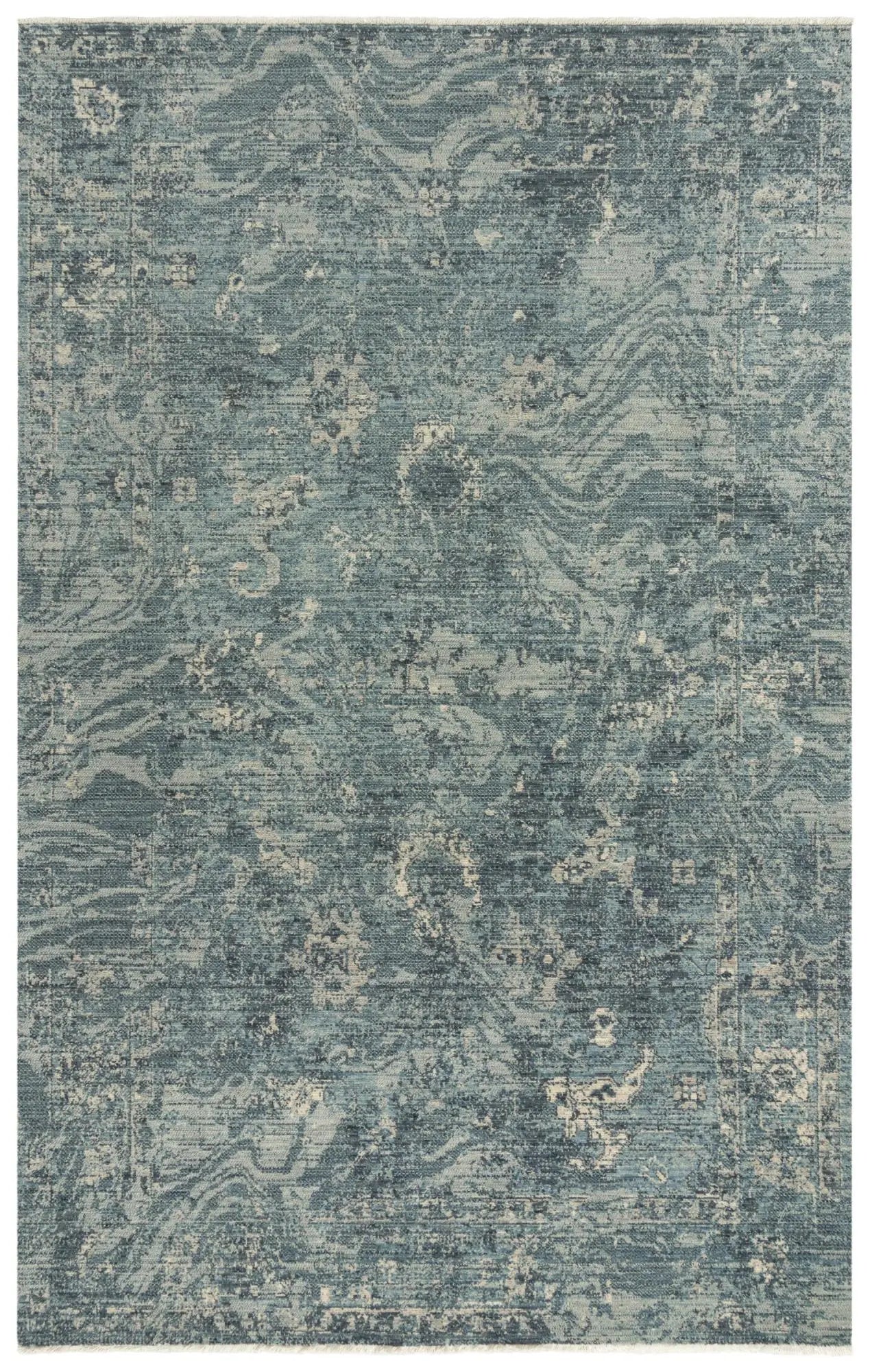 8' X 10' Blue Gray And Ivory Wool Abstract Hand Carved Handmade Area Rug Homeroots Home Decor