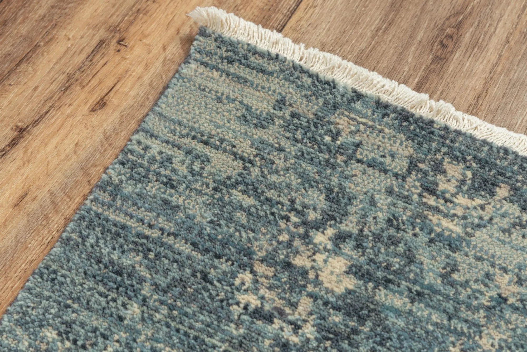 8' X 10' Blue Gray And Ivory Wool Abstract Hand Carved Handmade Area Rug Homeroots Home Decor