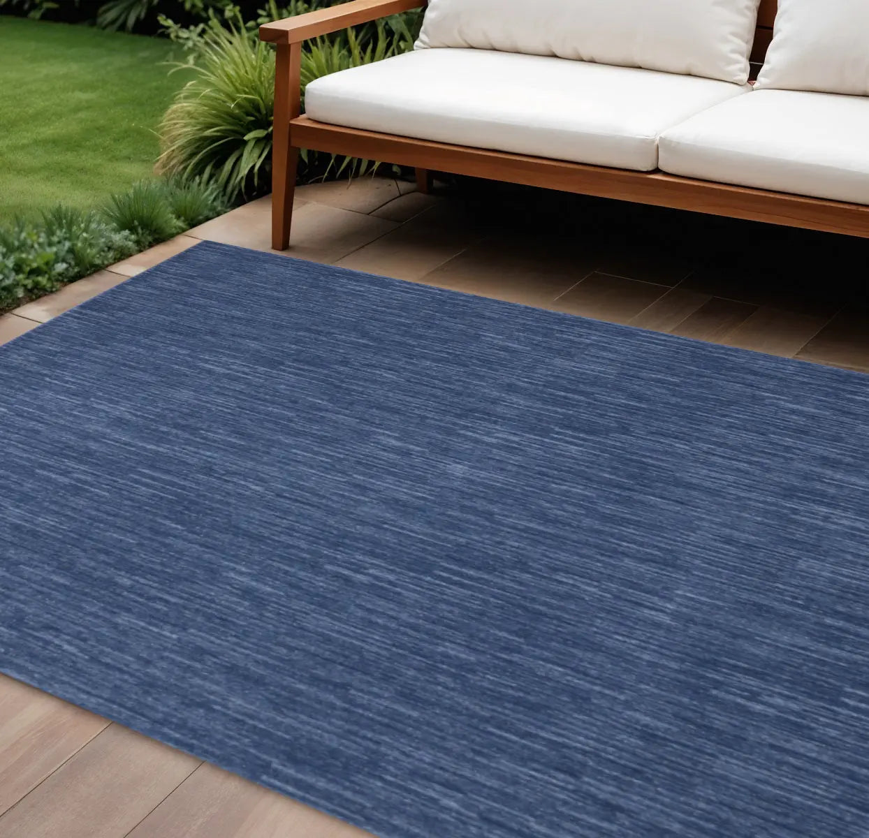 8' X 10' Blue Indoor Outdoor Area Rug - GreatEagleInc