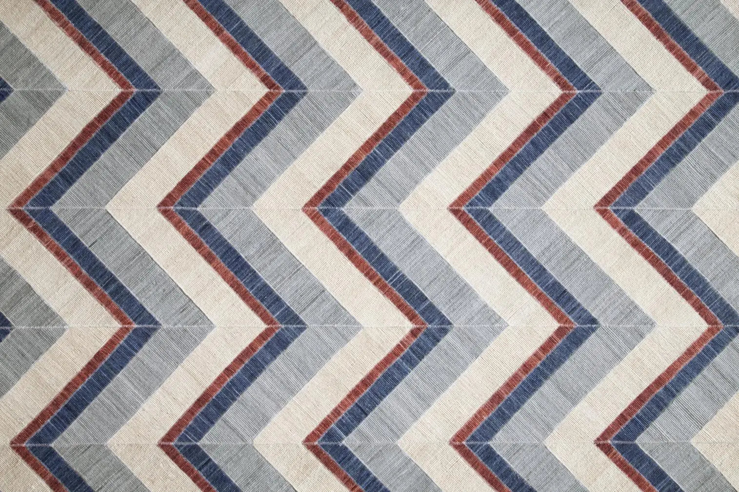 8' X 10' Blue Red And White Geometric Hand Woven Area Rug Homeroots Home Decor