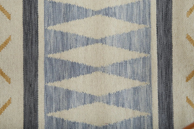 8' X 10' Blue Tan And Pink Moroccan Hand Loomed Area Rug With Fringe Homeroots Home Decor