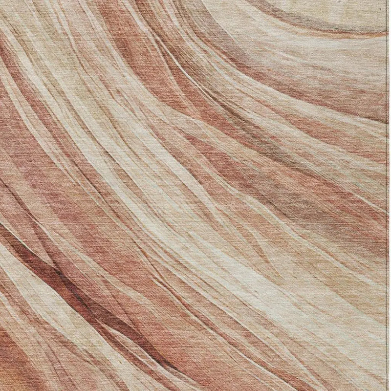 8' X 10' Blush And Pink Abstract Washable Indoor Outdoor Area Rug Homeroots Outdoor