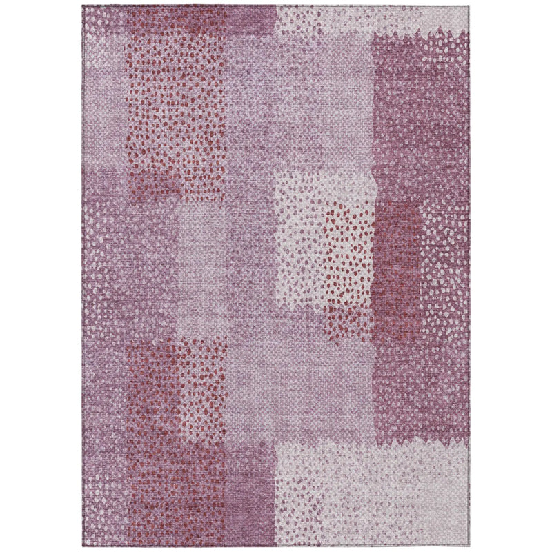 8' X 10' Blush And Pink Abstract Washable Indoor Outdoor Area Rug Homeroots Outdoor
