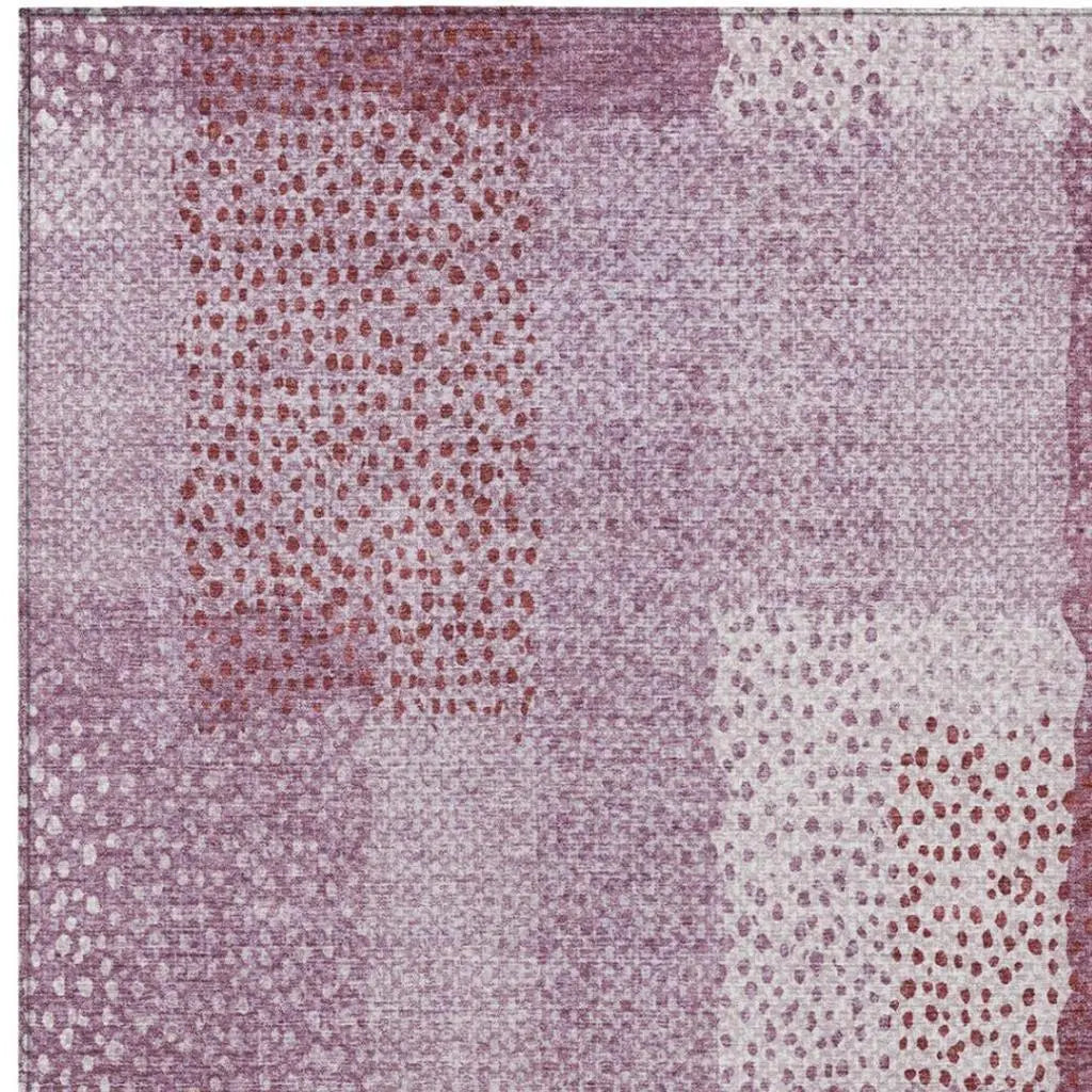 8' X 10' Blush And Pink Abstract Washable Indoor Outdoor Area Rug Homeroots Outdoor