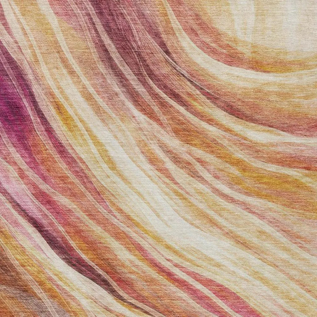 8' X 10' Blush And Pink Abstract Washable Indoor Outdoor Area Rug Homeroots Outdoor