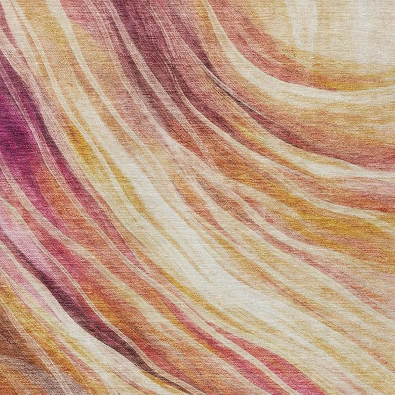 8' X 10' Blush And Pink Abstract Washable Indoor Outdoor Area Rug Homeroots Outdoor