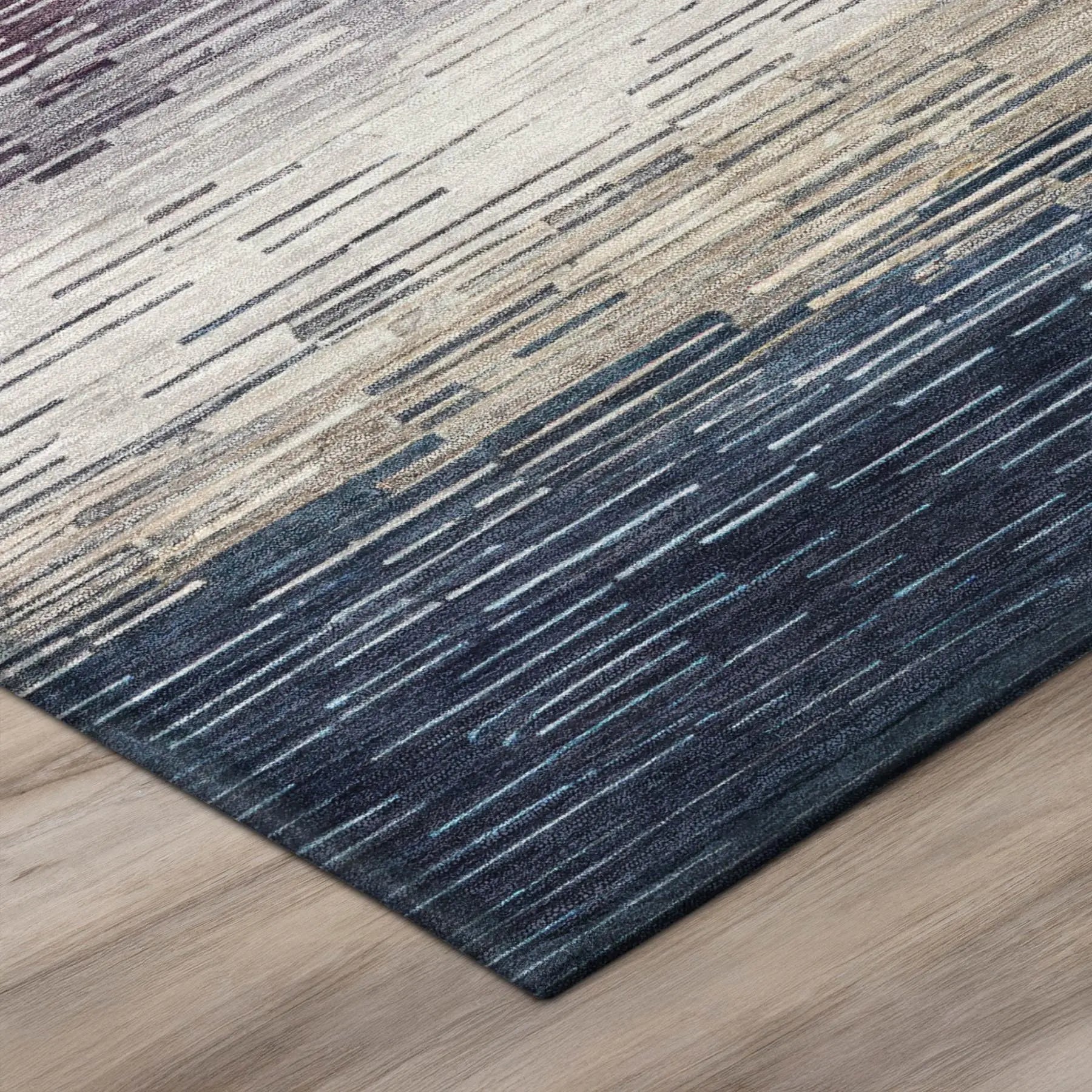 8' X 10' Blush And Pink Striped Washable Indoor Outdoor Area Rug Homeroots Outdoor