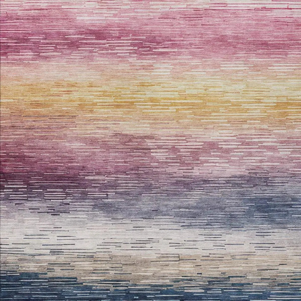 8' X 10' Blush And Pink Striped Washable Indoor Outdoor Area Rug Homeroots Outdoor