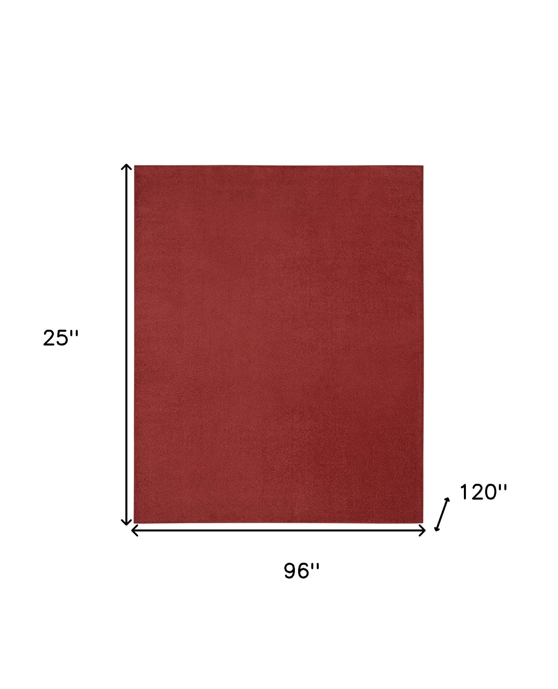8' X 10' Brick Red Stain Resistant Indoor Outdoor Area Rug Homeroots Outdoor