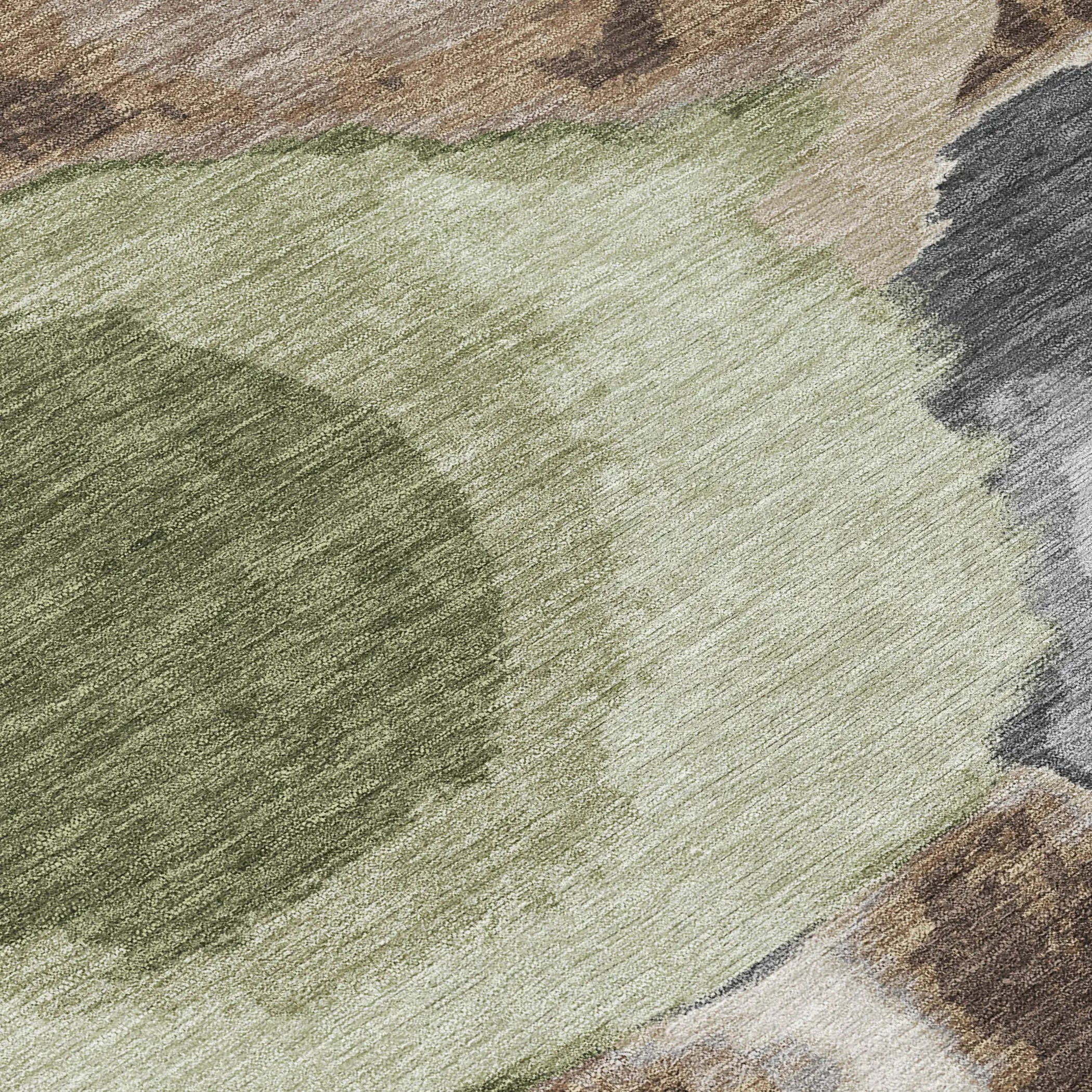 8' X 10' Brown And Beige Abstract Washable Indoor Outdoor Area Rug Homeroots Outdoor