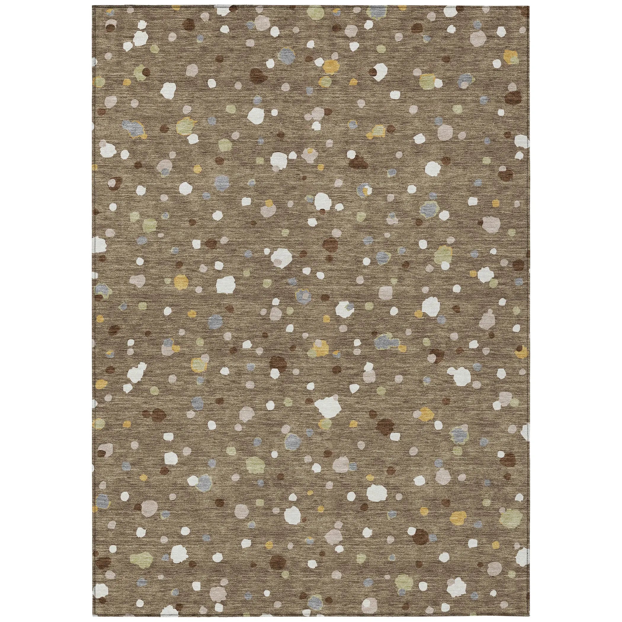 8' X 10' Brown And Beige Geometric Washable Indoor Outdoor Area Rug Homeroots Outdoor