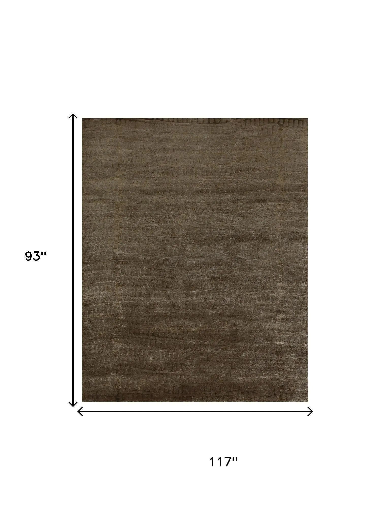 8' X 10' Brown And Black Abstract Hand Knotted Area Rug Homeroots Home Decor