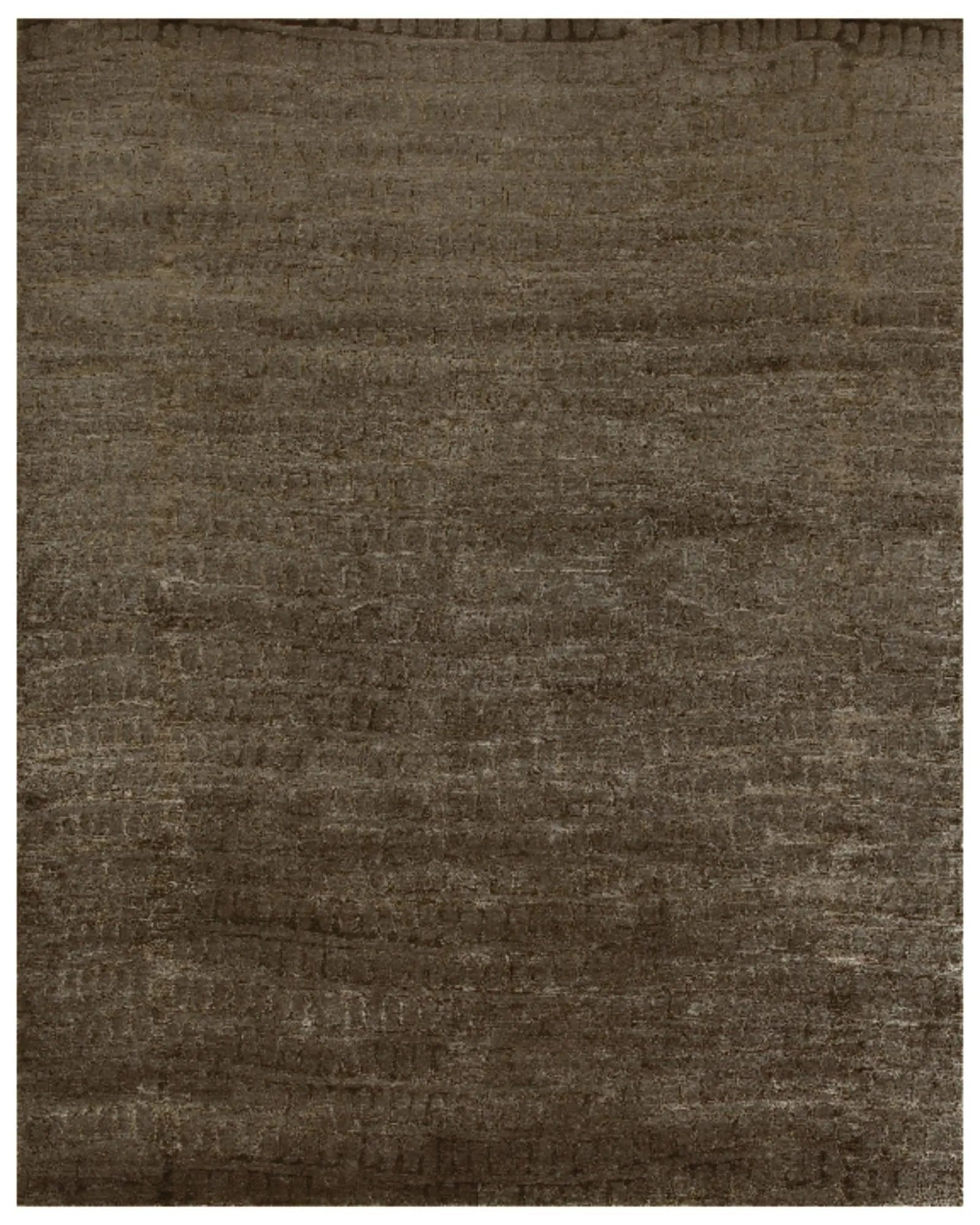 8' X 10' Brown And Black Abstract Hand Knotted Area Rug Homeroots Home Decor