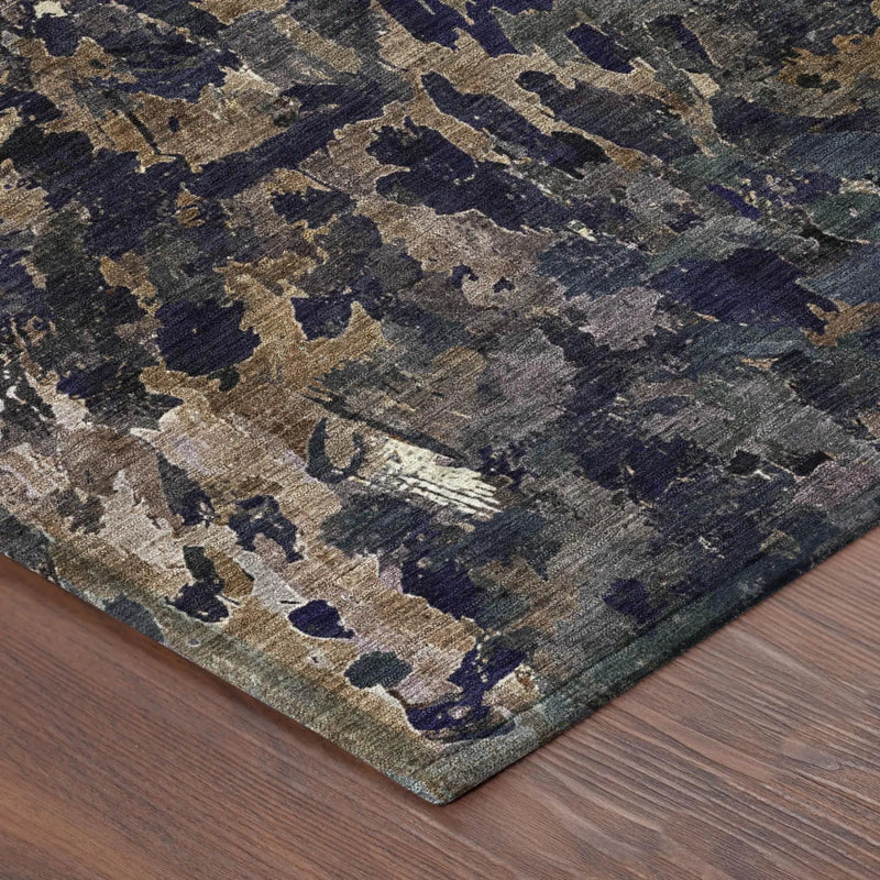 8' X 10' Brown And Black Abstract Washable Indoor Outdoor Area Rug Homeroots Outdoor