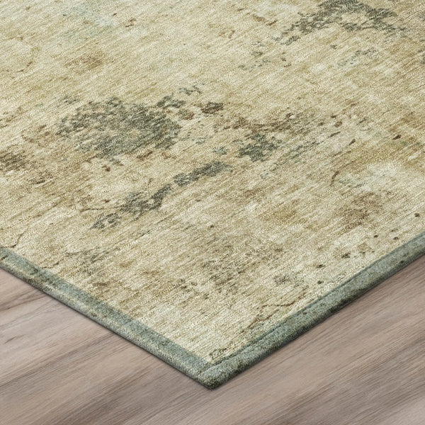 8' X 10' Brown And Green Abstract Washable Indoor Outdoor Area Rug Homeroots Outdoor
