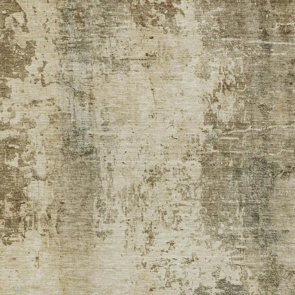 8' X 10' Brown And Green Abstract Washable Indoor Outdoor Area Rug Homeroots Outdoor
