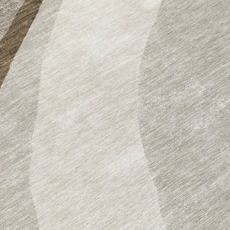 8' X 10' Brown And Ivory Abstract Washable Indoor Outdoor Area Rug Homeroots Outdoor