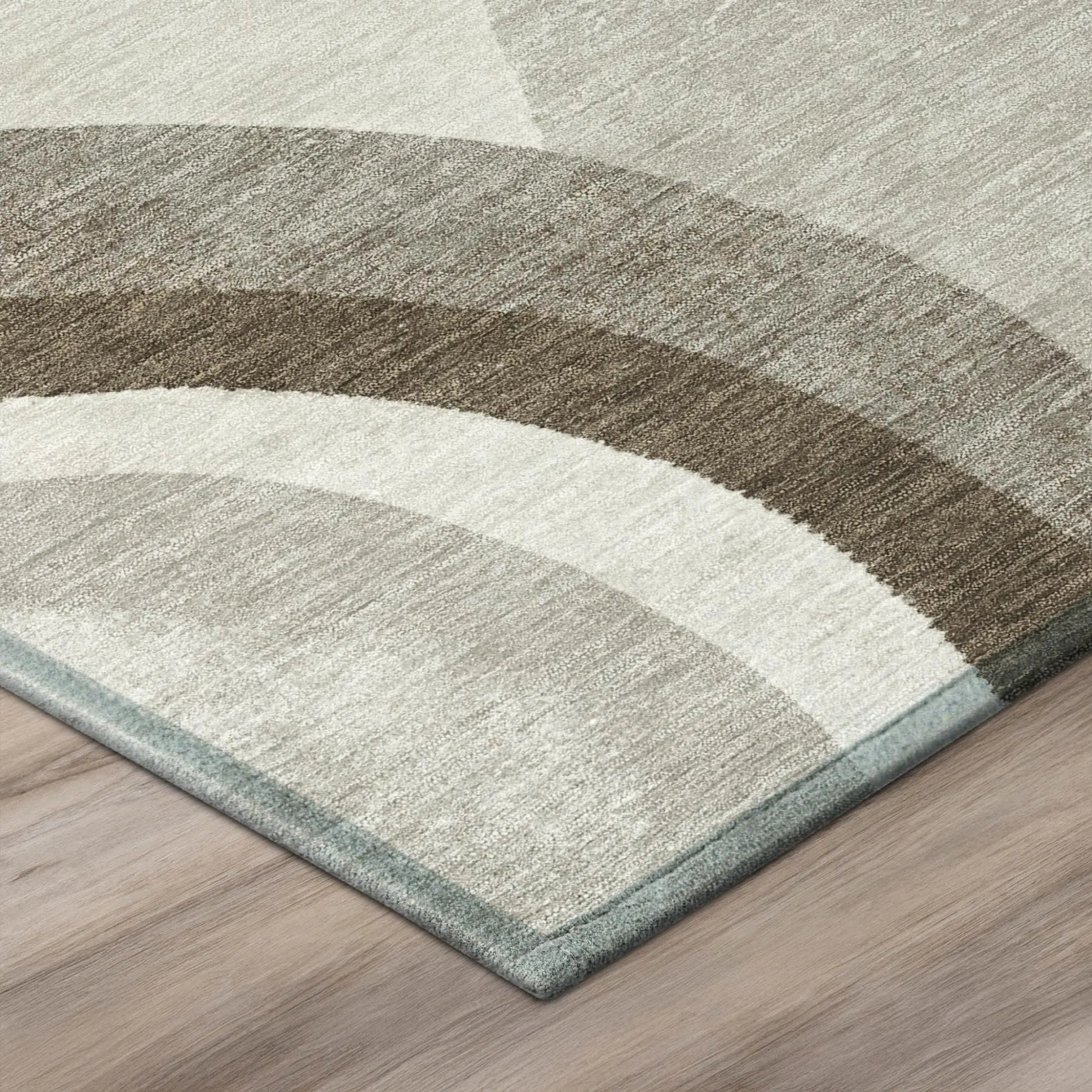 8' X 10' Brown And Ivory Abstract Washable Indoor Outdoor Area Rug Homeroots Outdoor