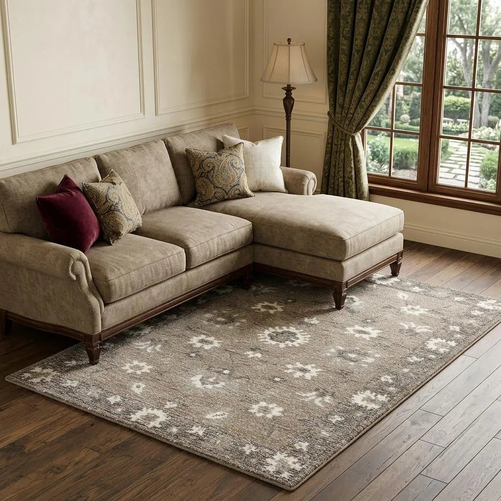 8' X 10' Brown And Ivory Wool Oriental Hand Tufted Area Rug Homeroots Home Decor