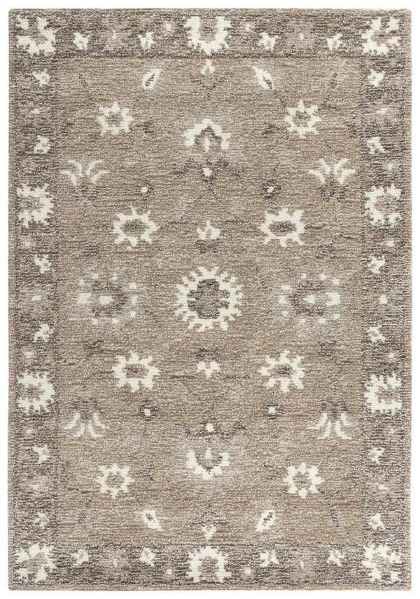 8' X 10' Brown And Ivory Wool Oriental Hand Tufted Area Rug Homeroots Home Decor