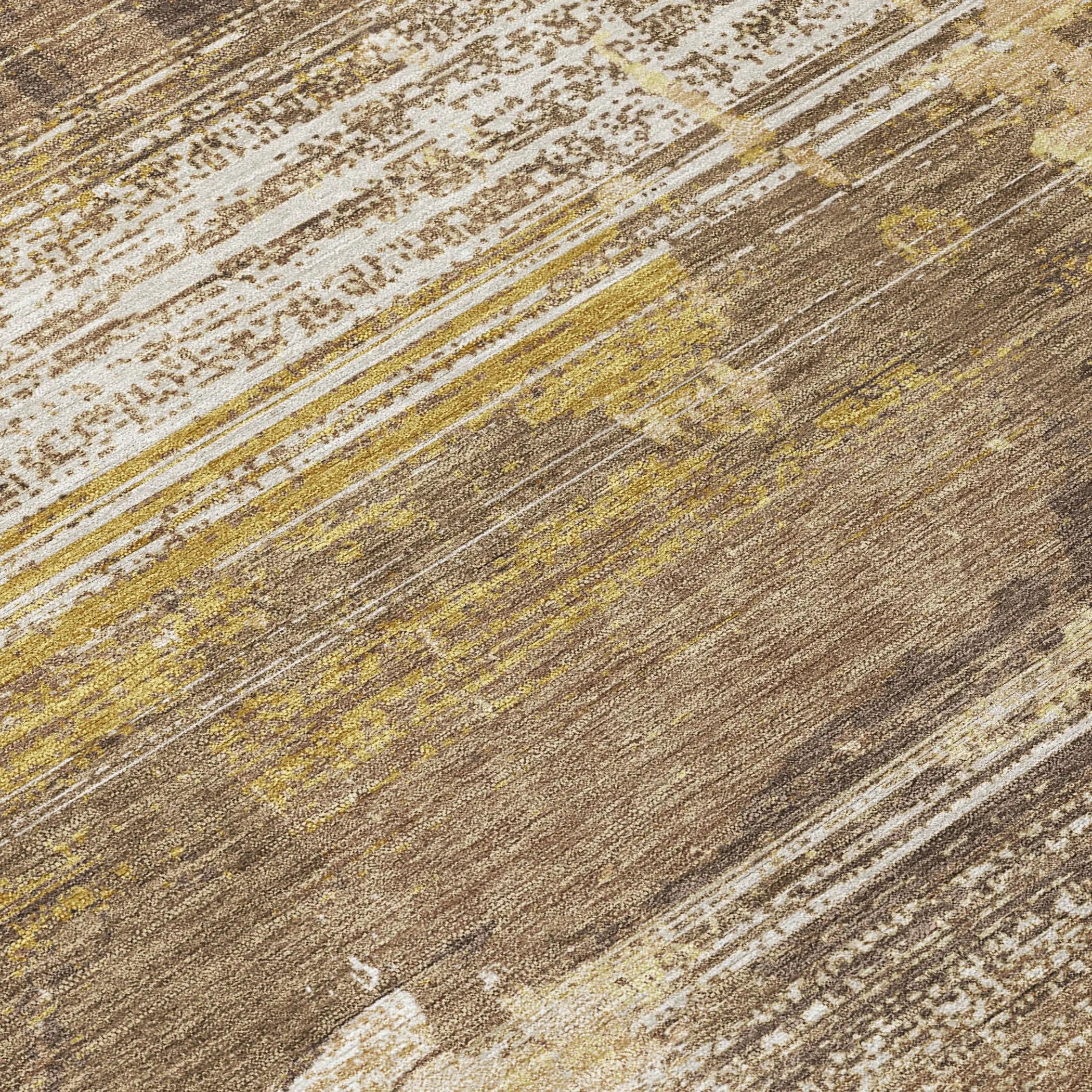 8' X 10' Brown And Khaki Abstract Washable Indoor Outdoor Area Rug Homeroots Outdoor