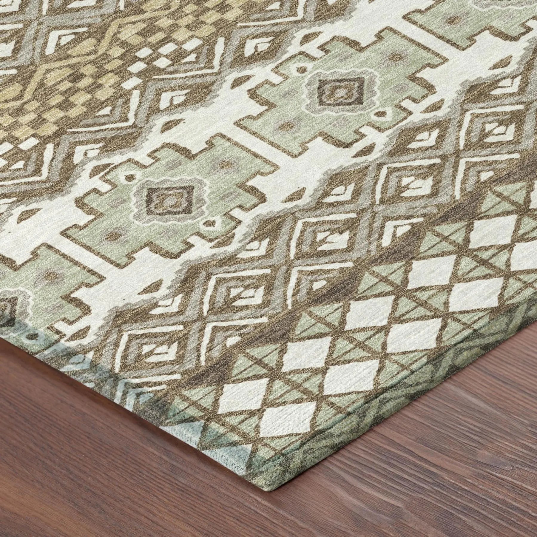 8' X 10' Brown And Khaki Striped Washable Indoor Outdoor Area Rug Homeroots Outdoor
