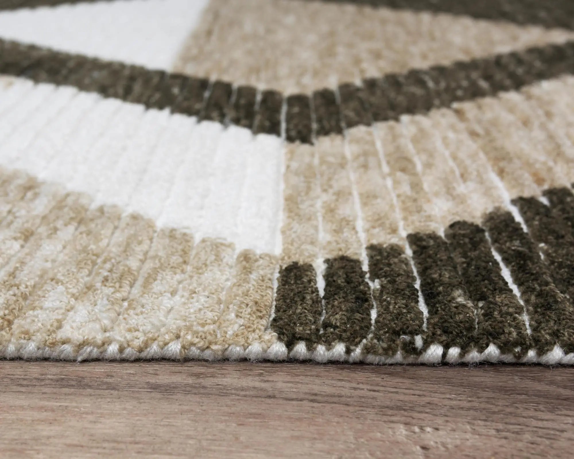 8' X 10' Brown And Natural Geometric Hand Tufted Area Rug Homeroots Home Decor