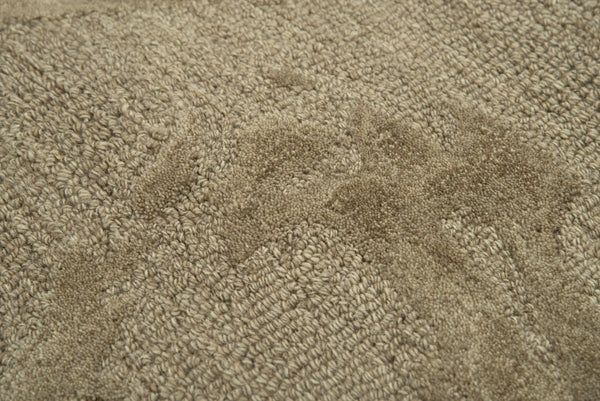 8' X 10' Brown And Natural Wool Abstract Hand Tufted Area Rug Homeroots Home Decor