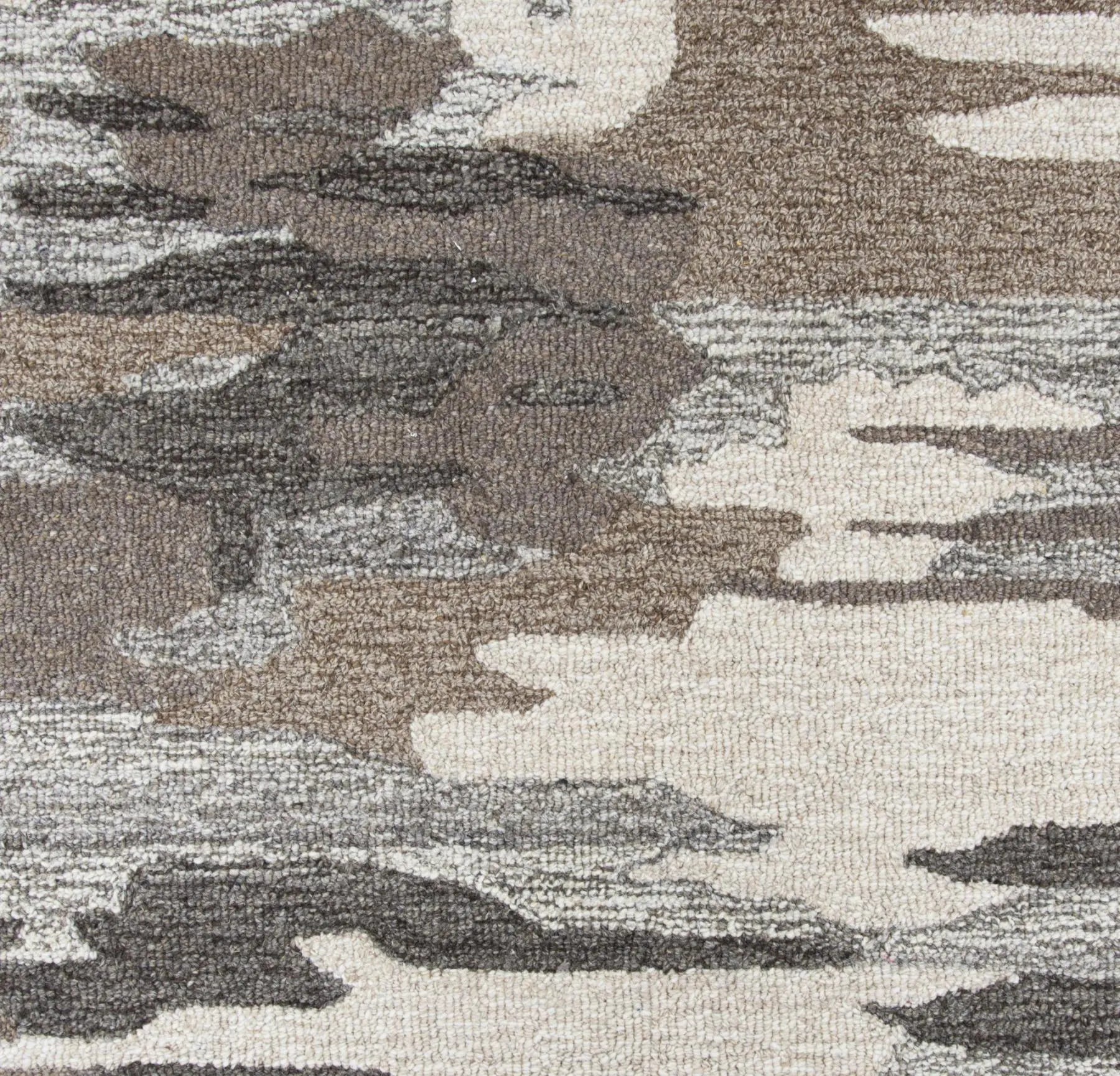8' X 10' Brown And Natural Wool Abstract Hand Tufted Area Rug Homeroots Home Decor