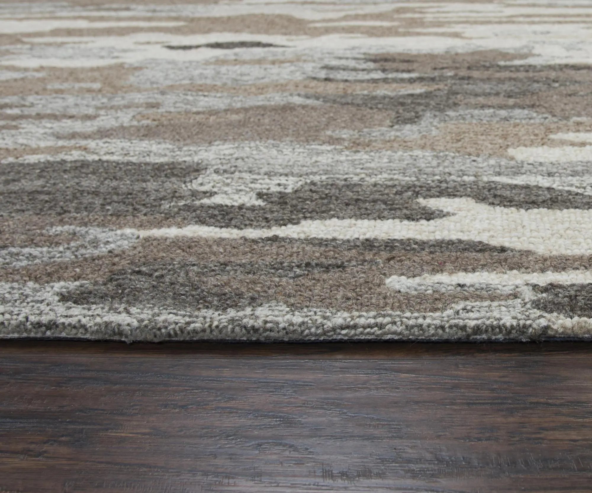 8' X 10' Brown And Natural Wool Abstract Hand Tufted Area Rug Homeroots Home Decor