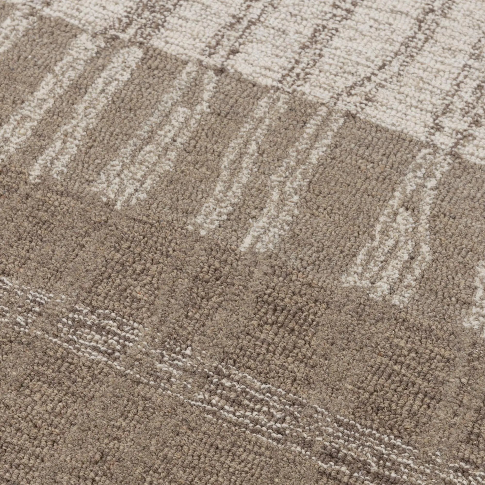 8' X 10' Brown And Natural Wool Striped Hand Tufted Area Rug Homeroots Home Decor