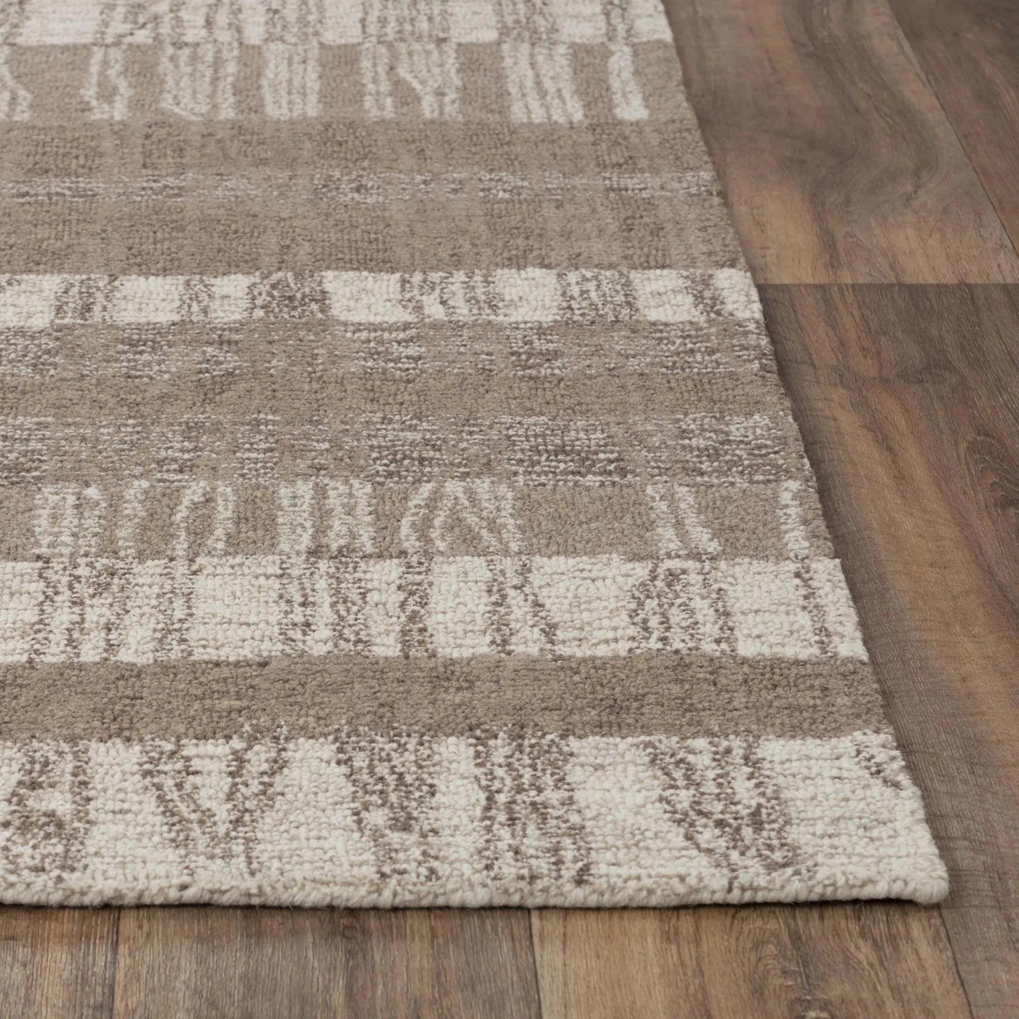 8' X 10' Brown And Natural Wool Striped Hand Tufted Area Rug Homeroots Home Decor