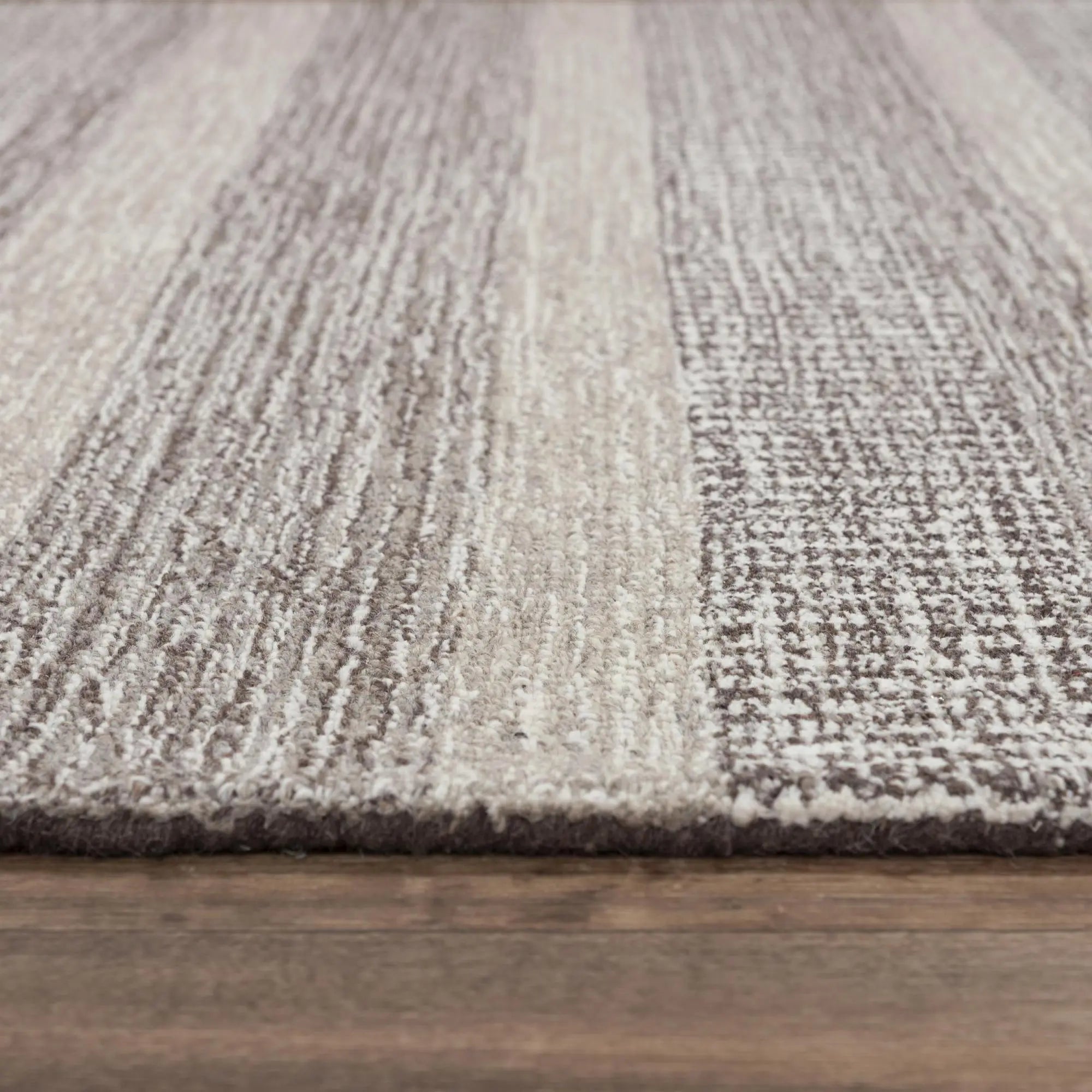 8' X 10' Brown And Natural Wool Striped Hand Tufted Area Rug Homeroots Home Decor