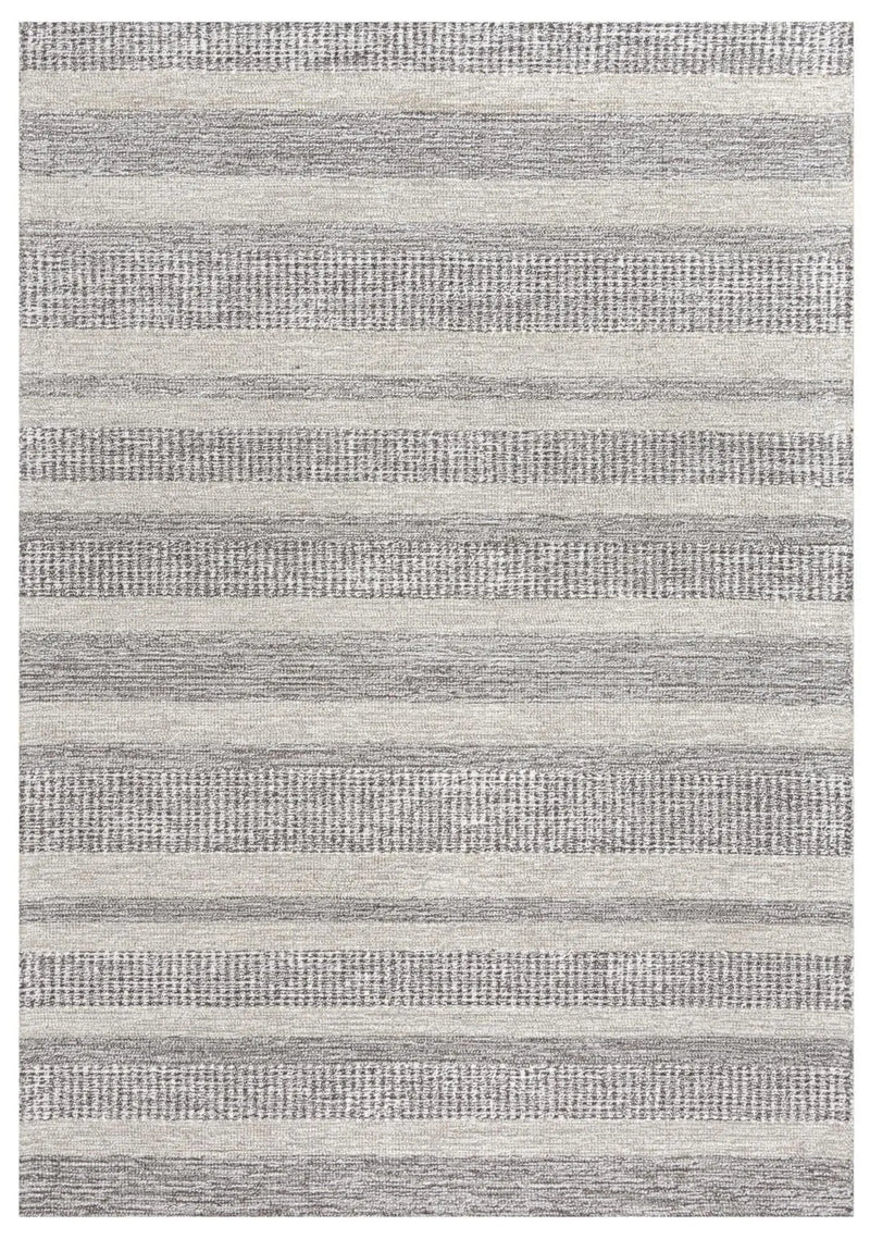 8' X 10' Brown And Natural Wool Striped Hand Tufted Area Rug Homeroots Home Decor