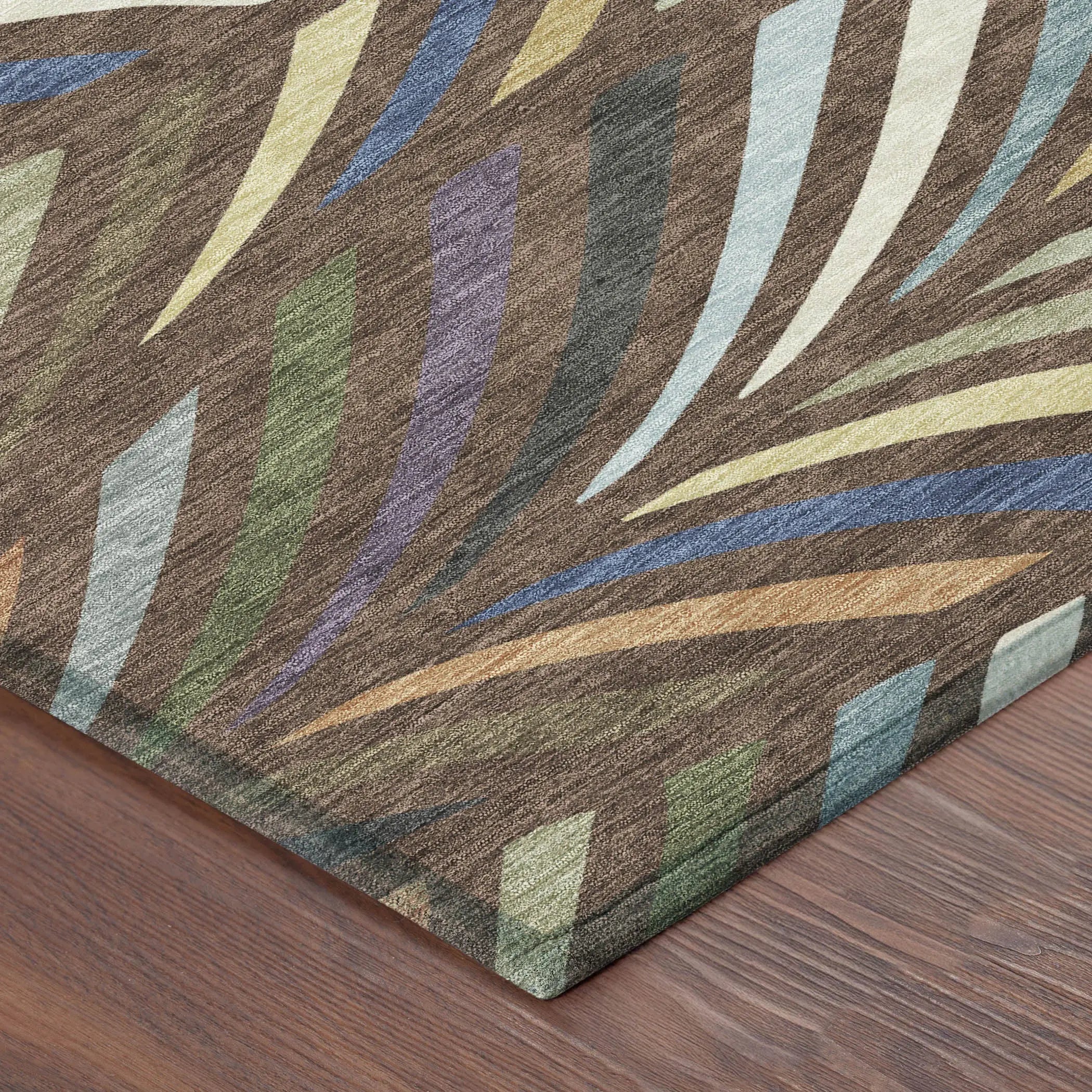 8' X 10' Brown And Plum Abstract Washable Indoor Outdoor Area Rug Homeroots Outdoor