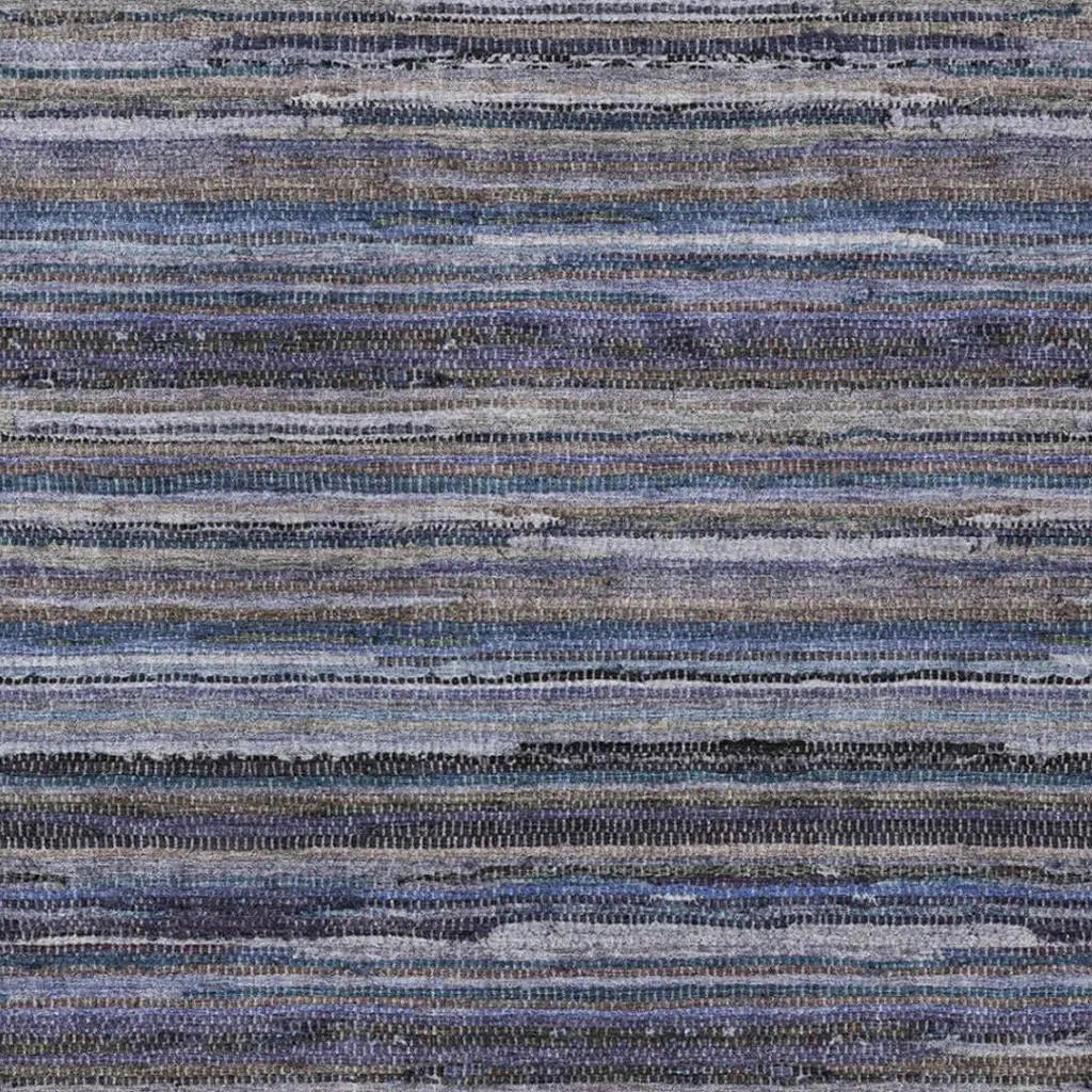 8' X 10' Brown And Plum Striped Washable Indoor Outdoor Area Rug Homeroots Outdoor