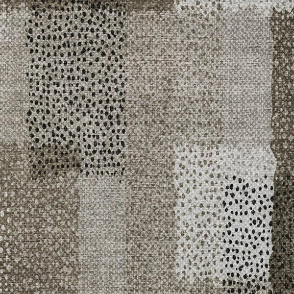 8' X 10' Brown And Silver Abstract Washable Indoor Outdoor Area Rug Homeroots Outdoor