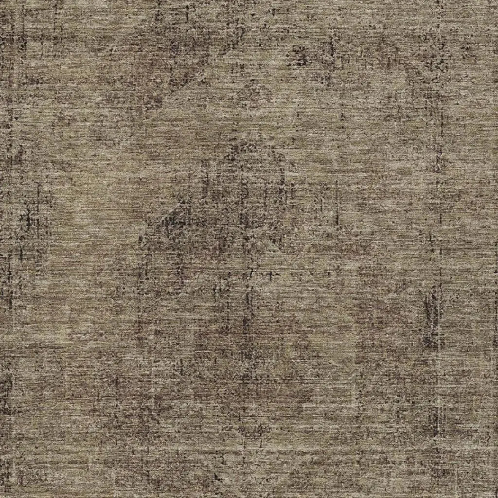 8' X 10' Brown And Taupe Oriental Washable Indoor Outdoor Area Rug Homeroots Outdoor