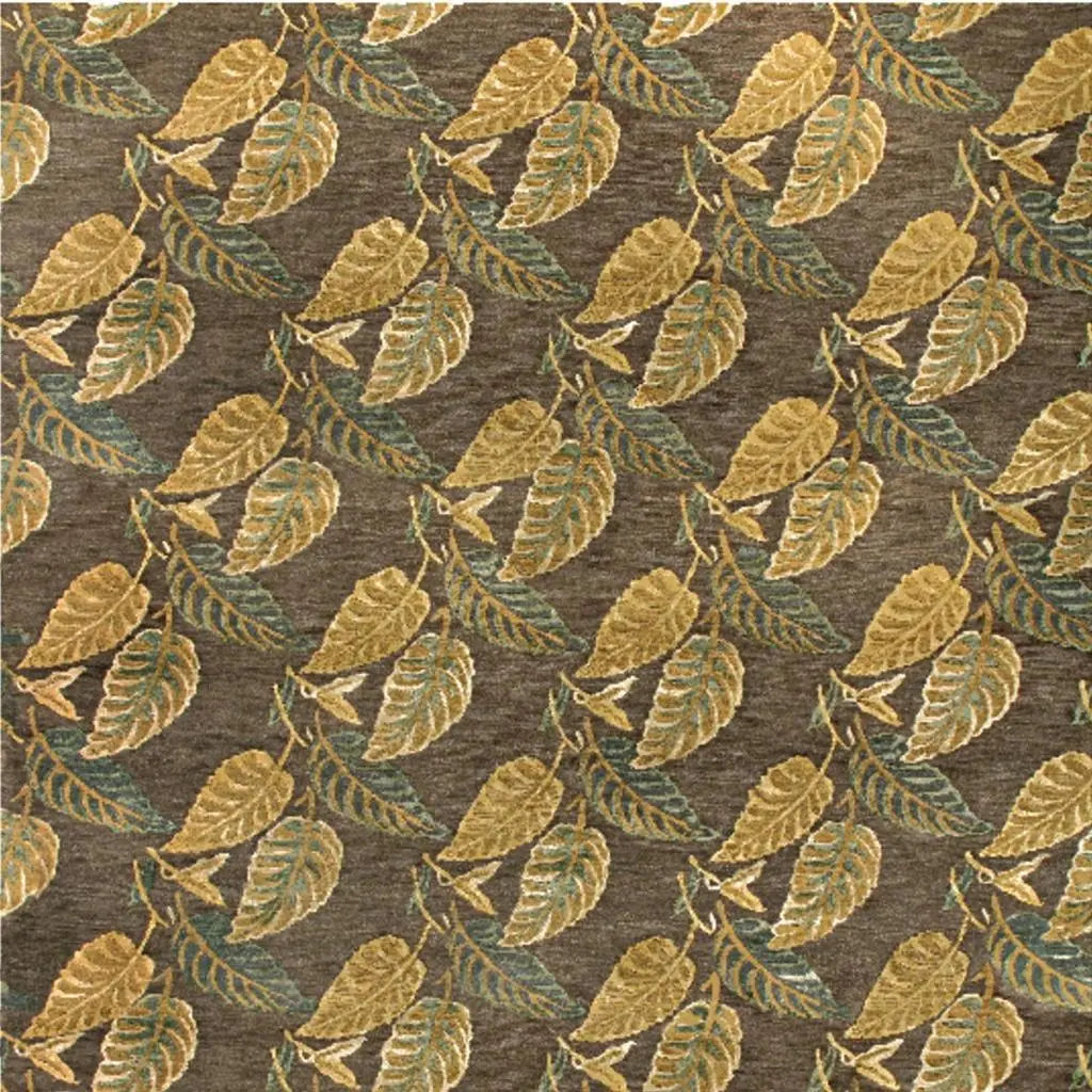 8' X 10' Brown Gold And Gray Floral Hand Knotted Area Rug Homeroots Home Decor