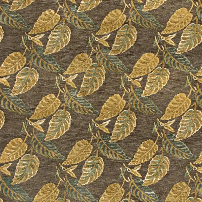 8' X 10' Brown Gold And Gray Floral Hand Knotted Area Rug Homeroots Home Decor