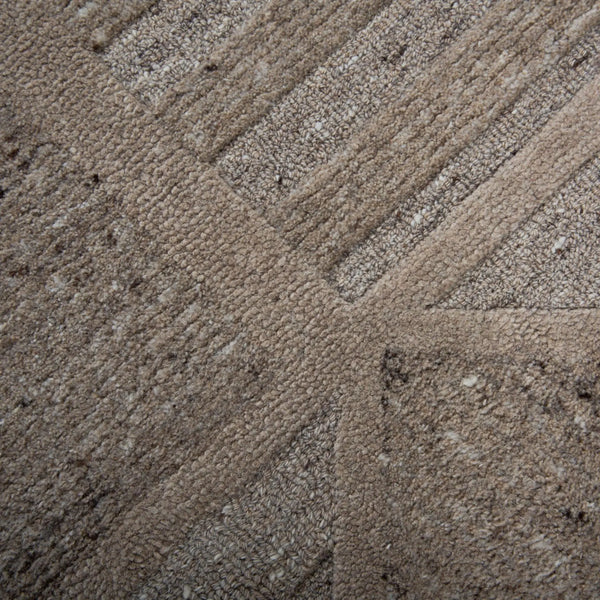 8' X 10' Brown Gray Taupe And Beige Wool Plaid Hand Tufted Area Rug Homeroots Home Decor