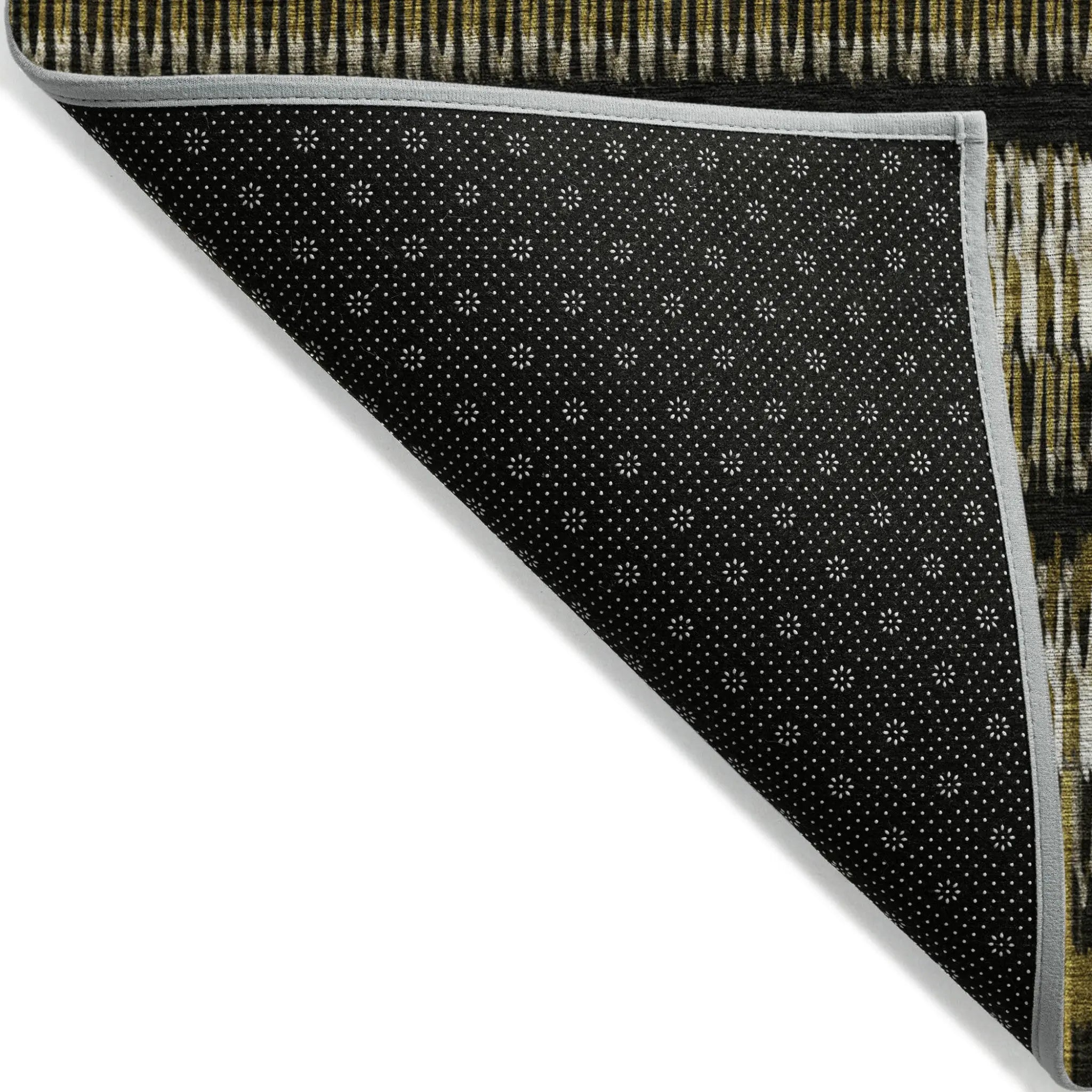 8' X 10' Brown Ivory And Black Striped Washable Indoor Outdoor Area Rug Homeroots Outdoor