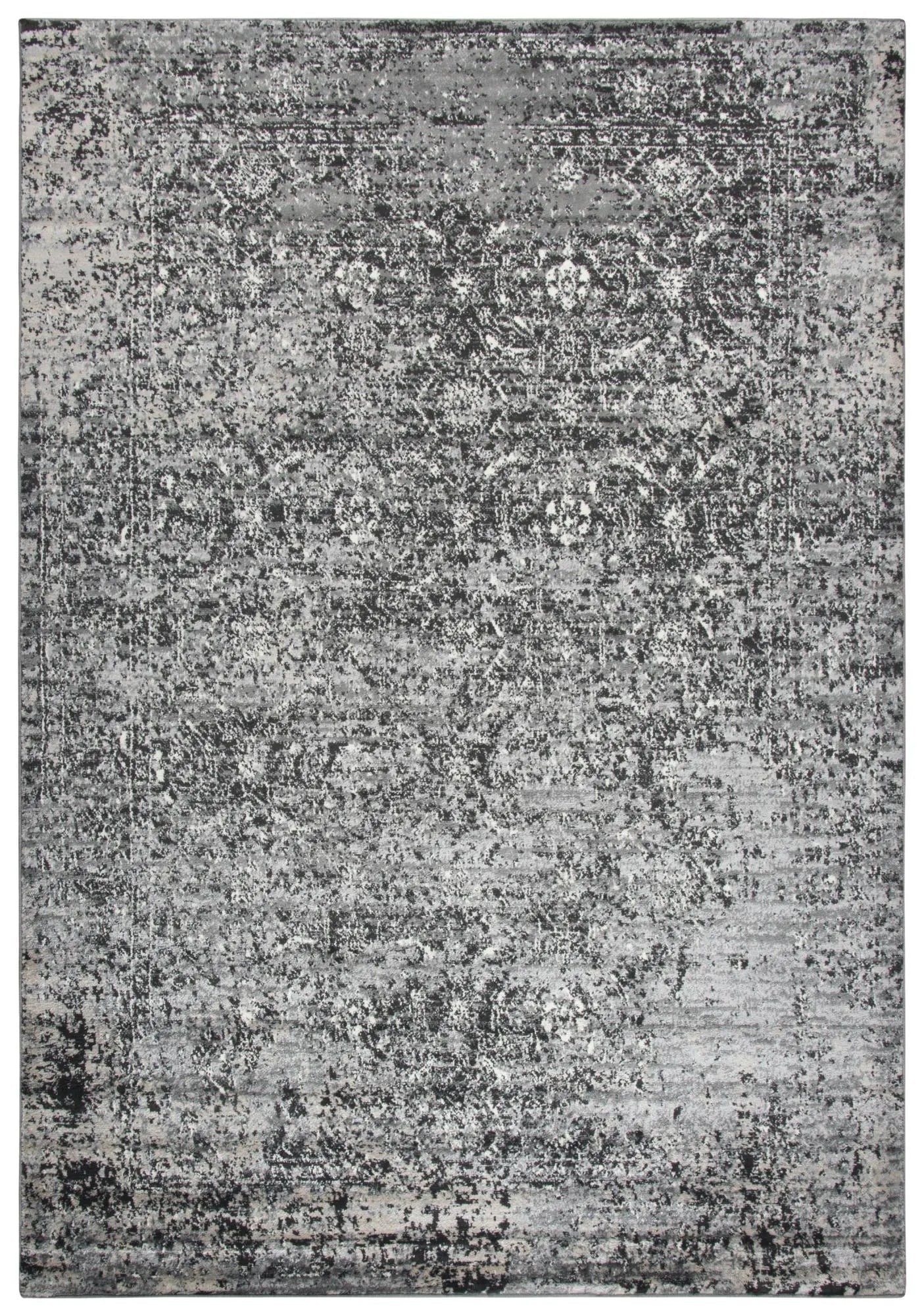 8' X 10' Brown Ivory Black And Light Gray Oriental Area Rug Homeroots Home Decor
