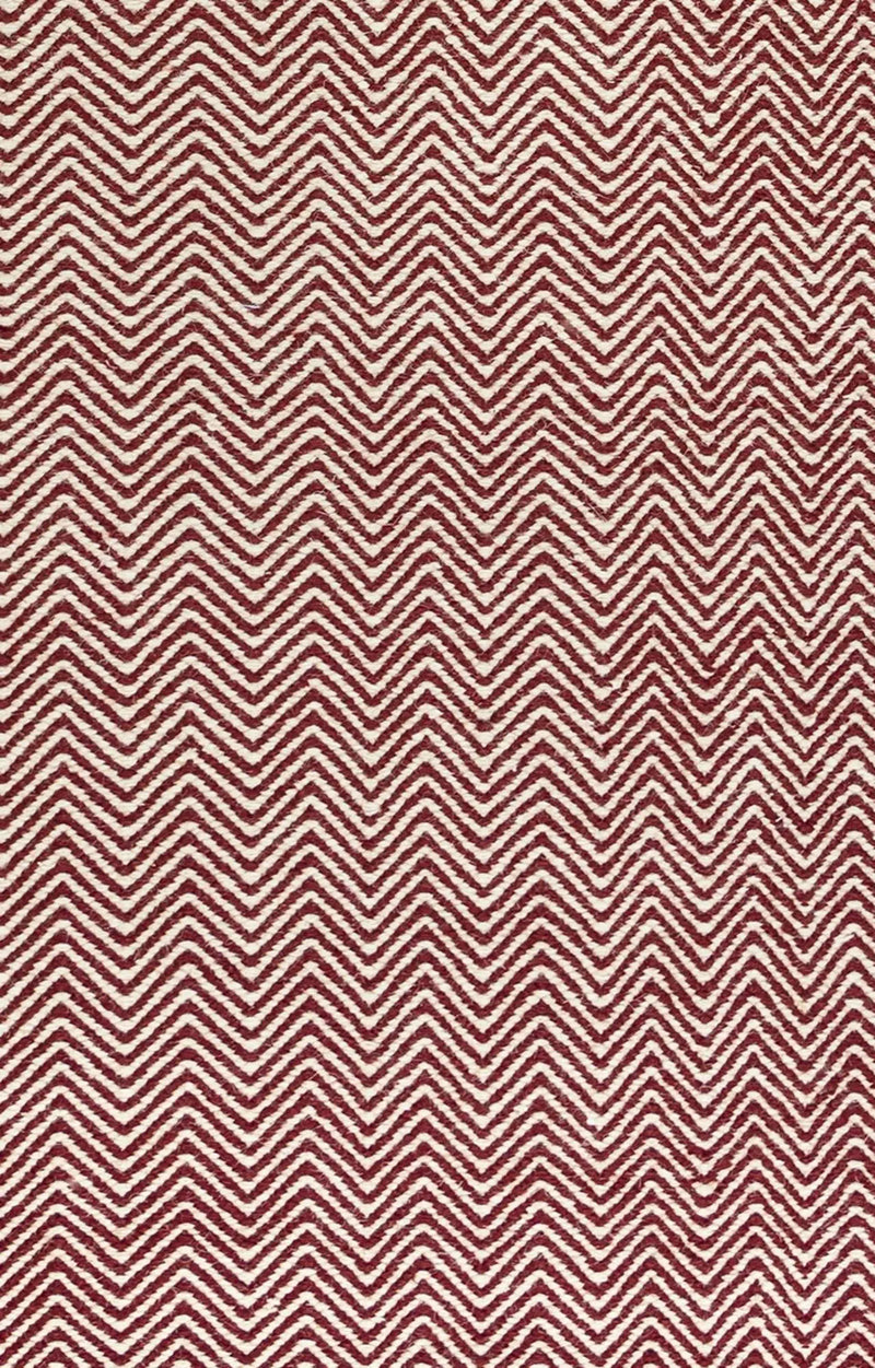 8' X 10' Burgundy And Off White Wool Chevron Hand Woven Area Rug Homeroots Home Decor